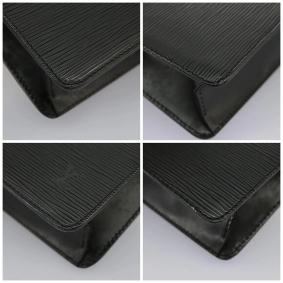 LOUIS VUITTON Epi Pochette Homme Clutch Bag Black Noir M52522 LV Auth 98877 - Picture 14 of 16